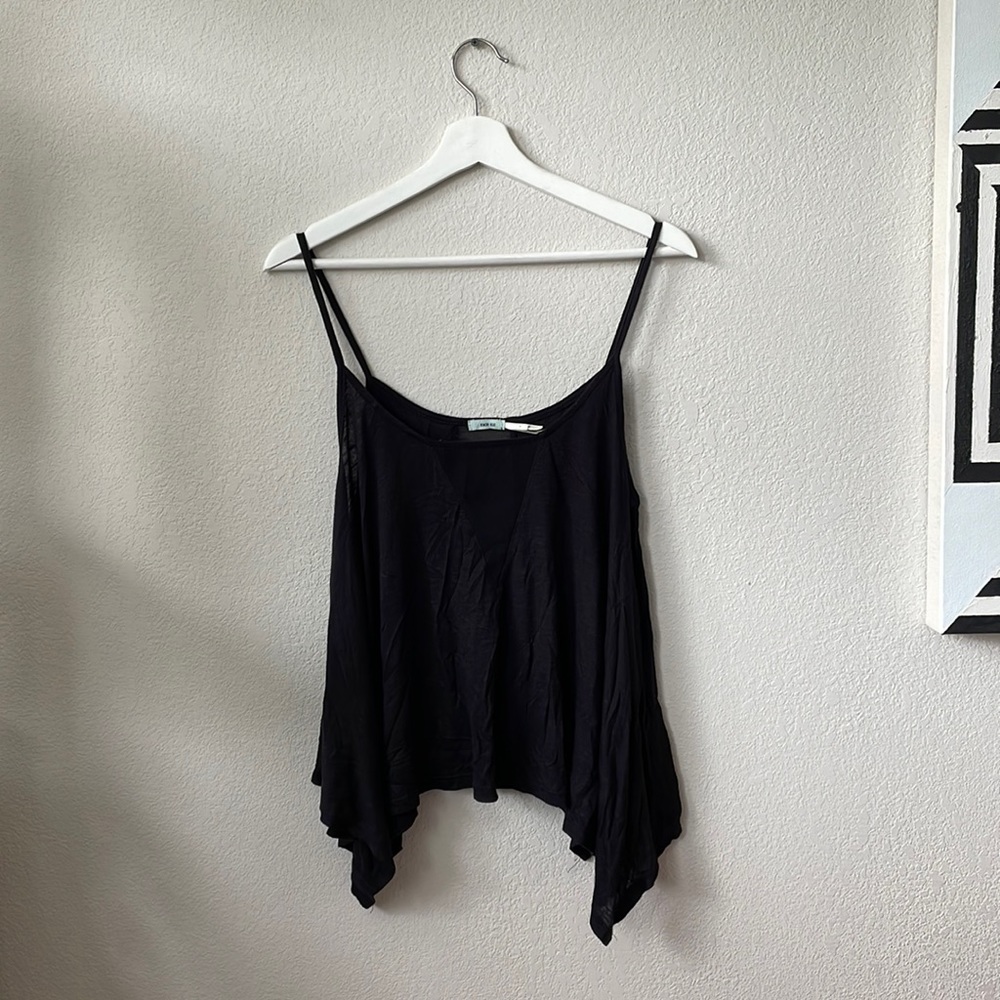 Kimchi Blue - skinny strap tank top w/ sheer detail, size small urban outfitters